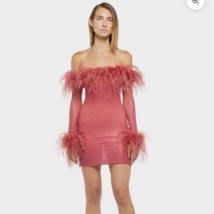 Oseree Lame Plumage Short Dress size L